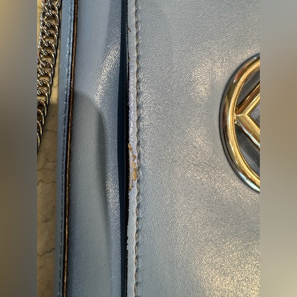 Fendi “F is Fendi” Blue Leather WOC